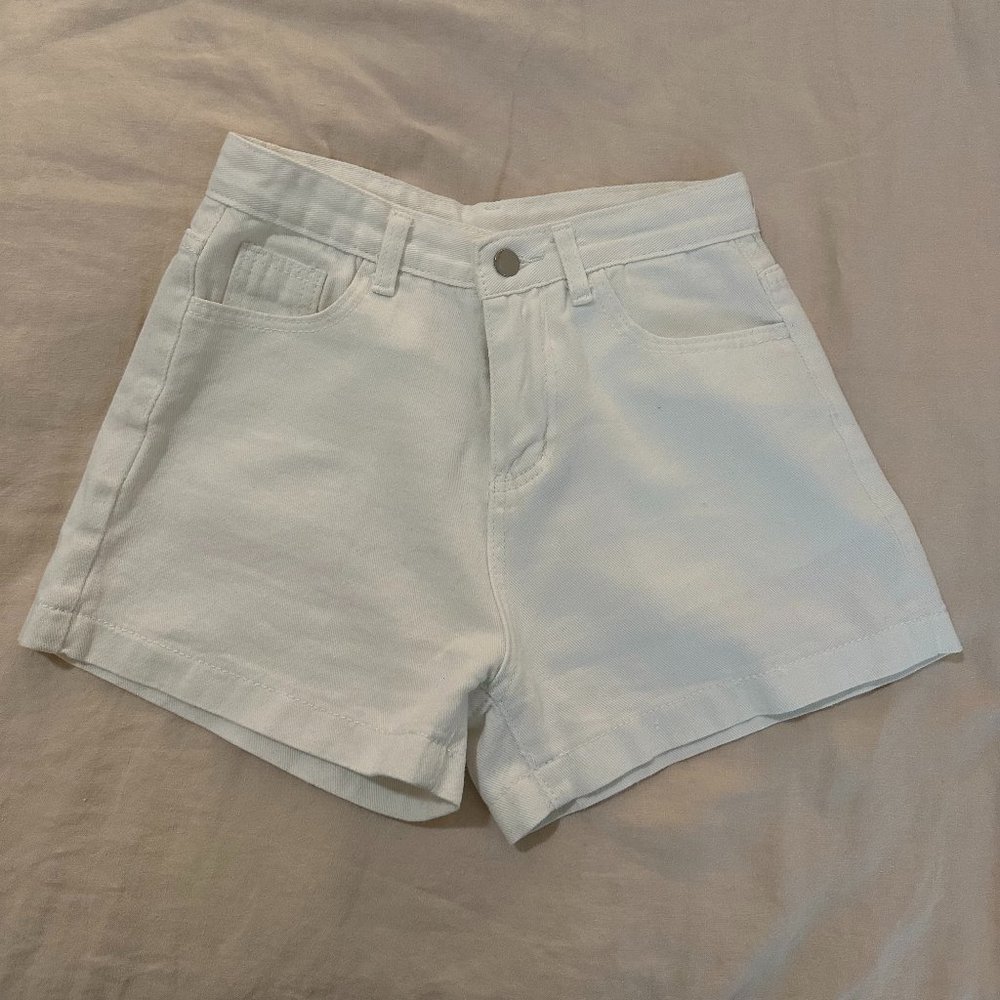 [SOLD] White Denim Shorts